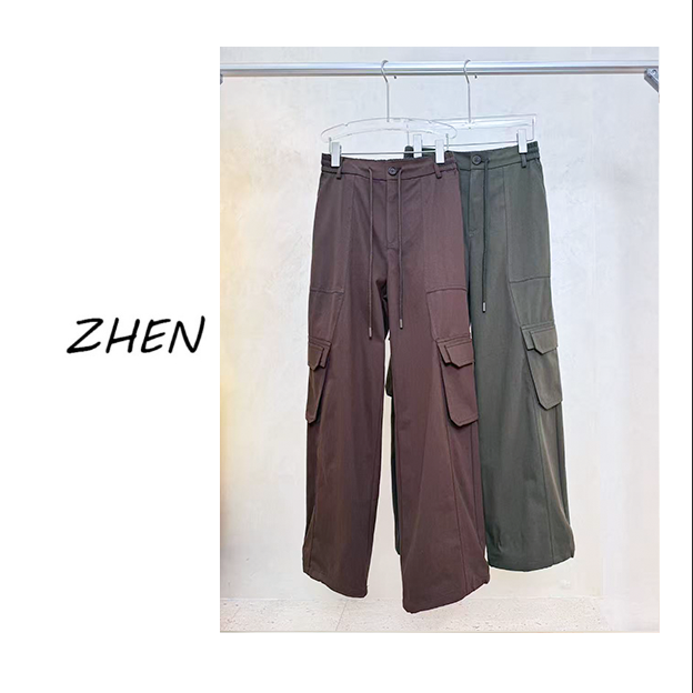 【ZHEN】25Y00315 2025经典休闲裤直筒显瘦小众设计师款