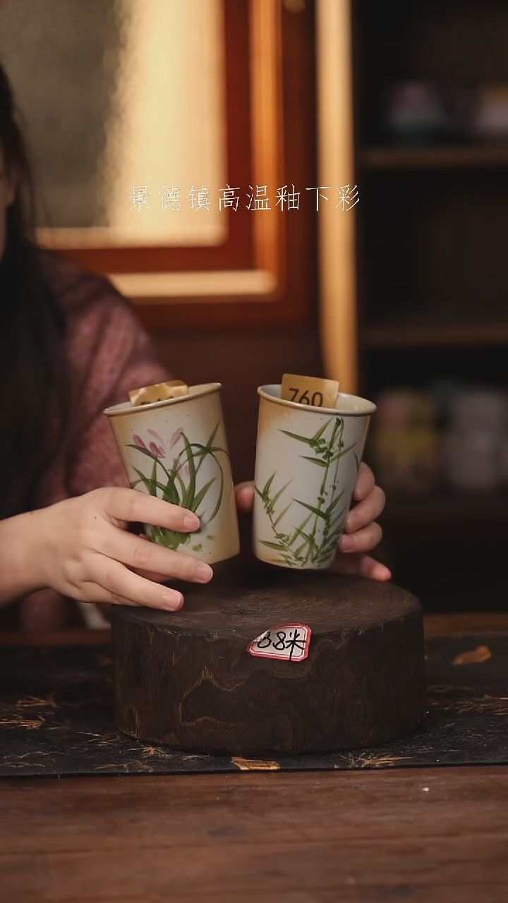 陶瓷景德镇高温釉下手绘陶瓷