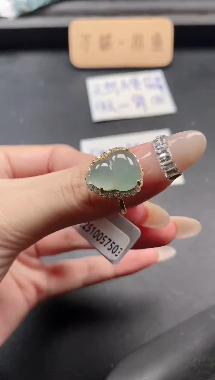 银S925镶嵌戒指翡翠51151