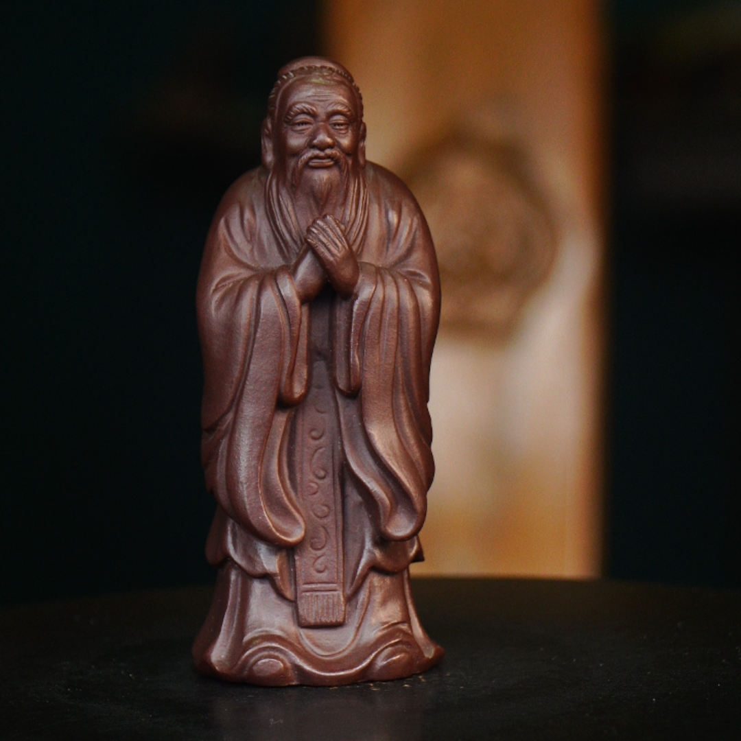 孔子 宜兴紫砂茶宠摆件