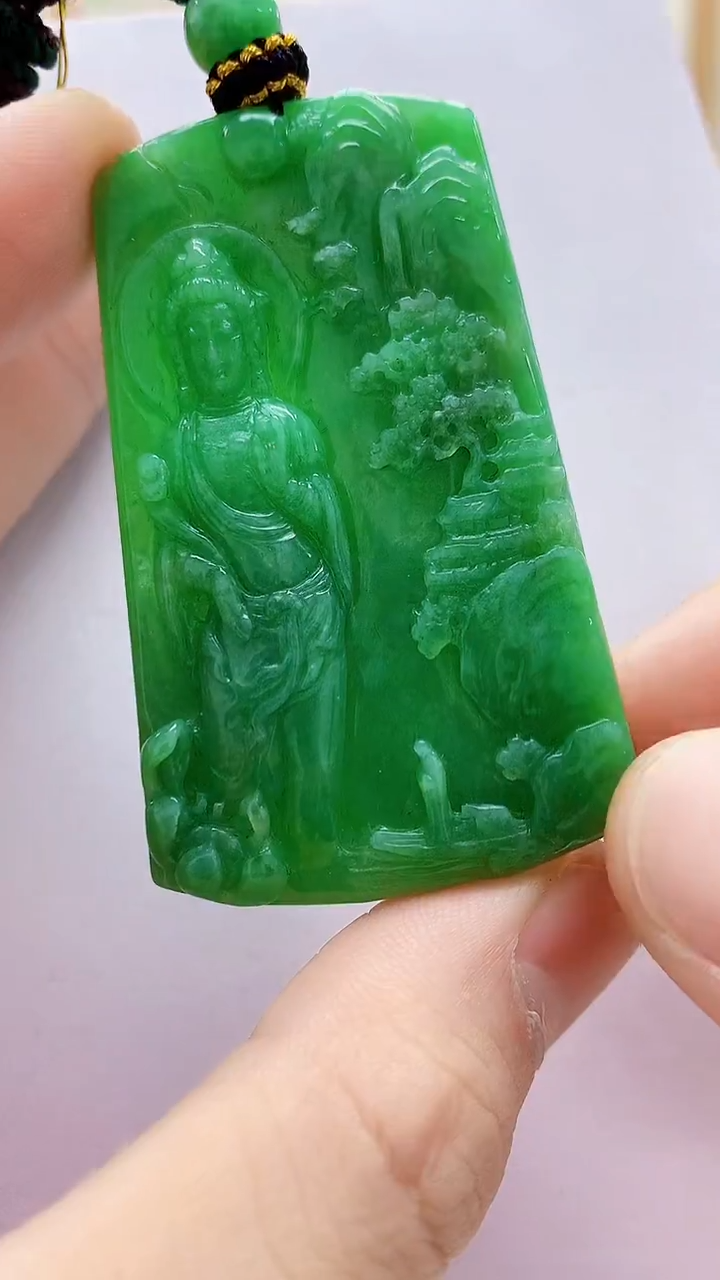 未镶嵌定制翡翠5163bb-毛货挂件56
