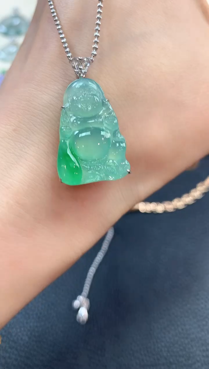 【闪购商品】翡翠吊坠(不含链)18K金镶嵌m14       