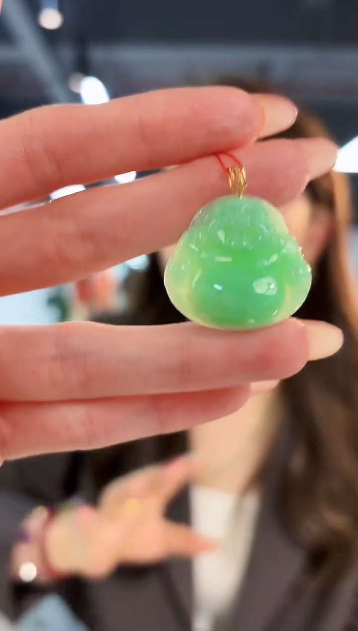 【闪购商品】翡翠颈饰18K金镶嵌缅料A货/支持复检/一件