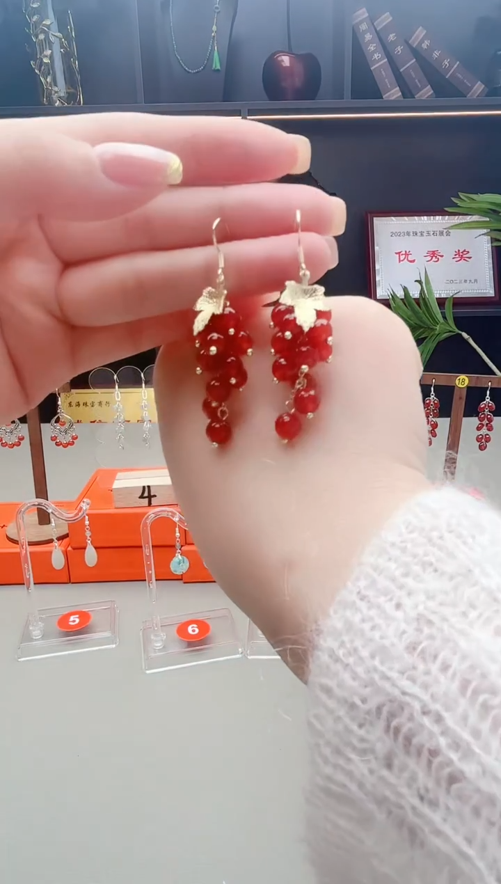 未镶嵌耳钉玛瑙/玉髓207