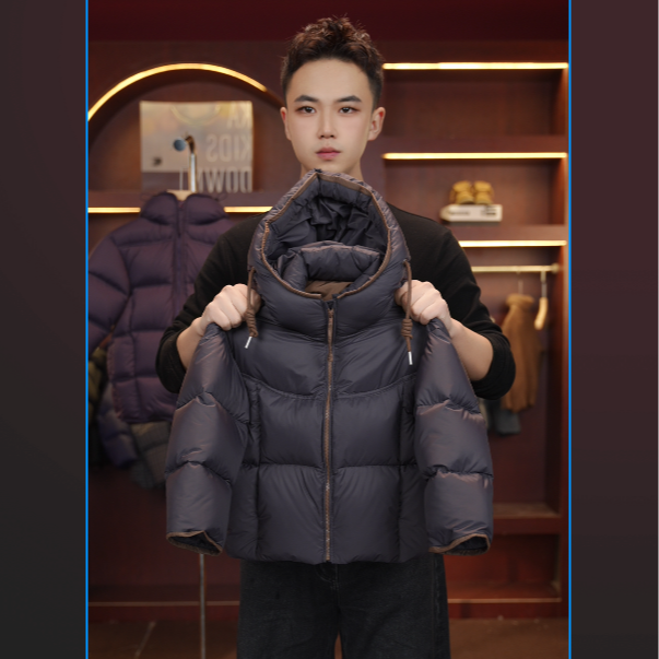 KA儿童白鸭绒羽绒服冬季新款中大童保暖羽绒服外套连帽加厚