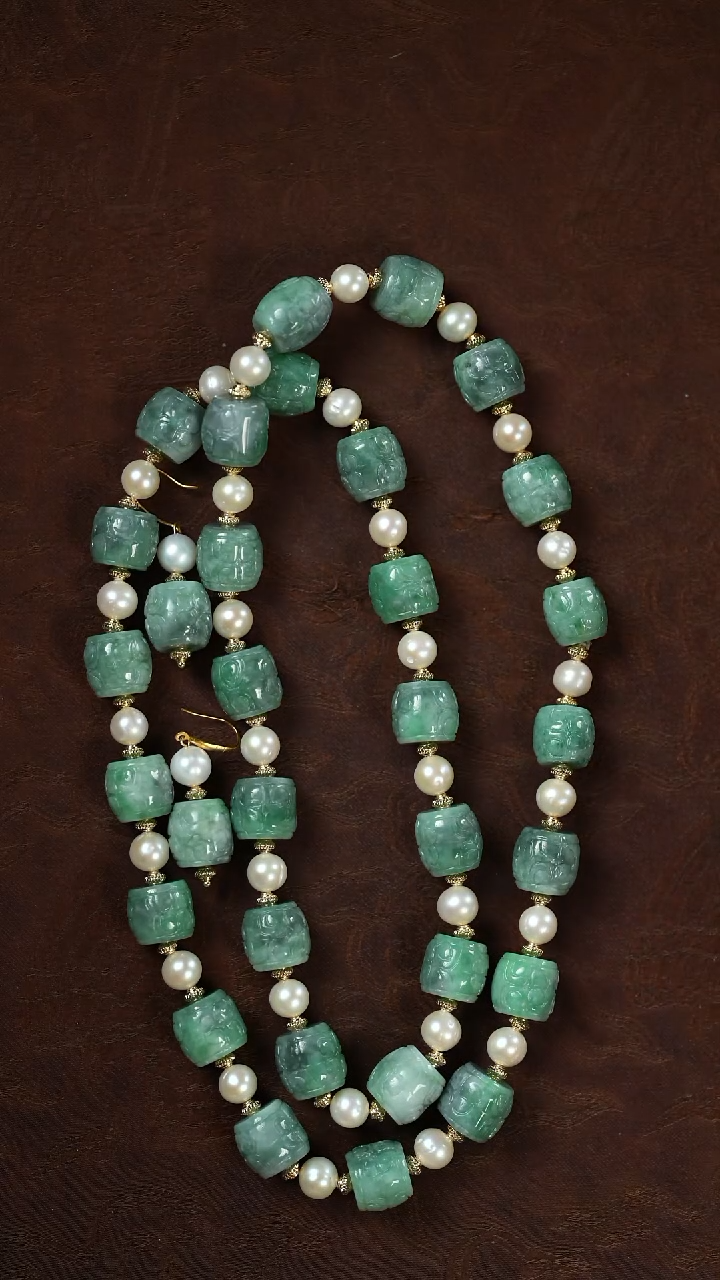 未镶嵌挂件翡翠闪购 项链+耳环