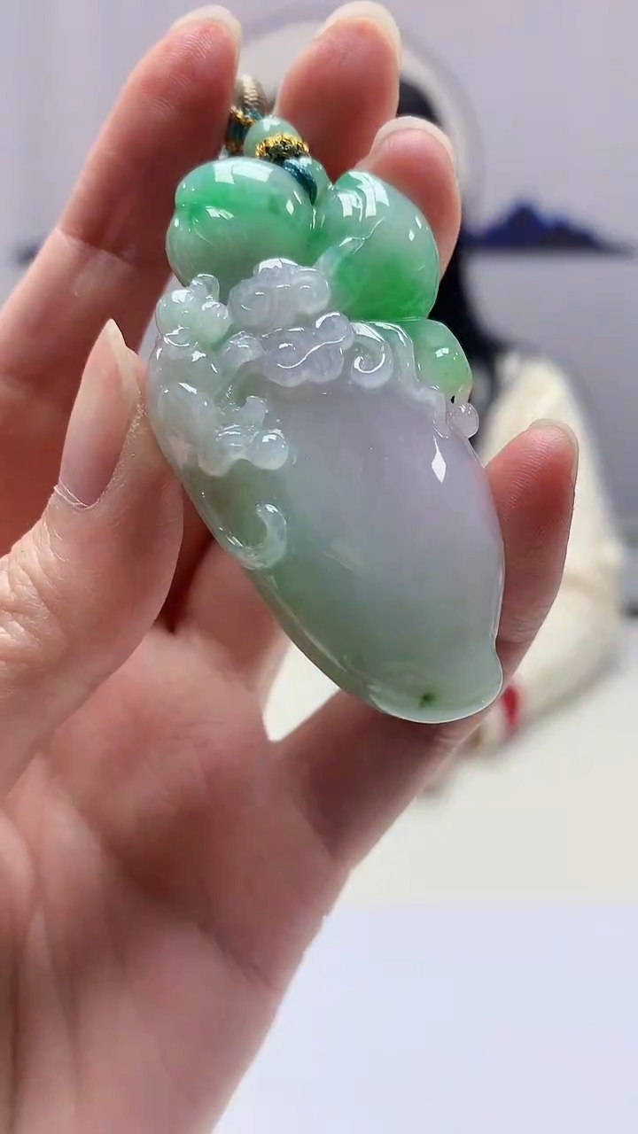 【闪购商品】定制翡翠未镶嵌4852zm-毛货挂件23