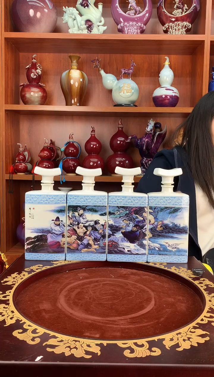 瓷1斤装八仙空酒坛