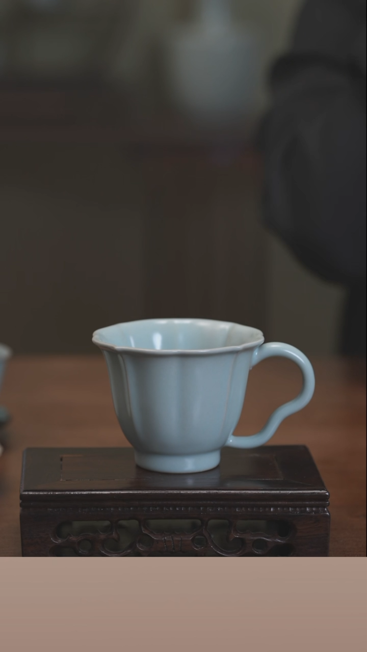 【闪购商品】清凉寺原产地仿古釉手工汝瓷咖啡杯