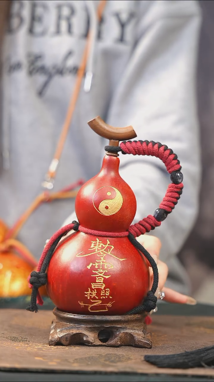 【闪购商品】XJ266大漆酒葫芦不包手串及旋转底座