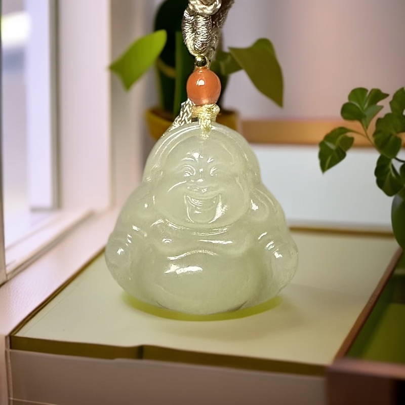 天然和田玉佛公吊坠卡30精美女款时尚雕刻色泽多样性发一