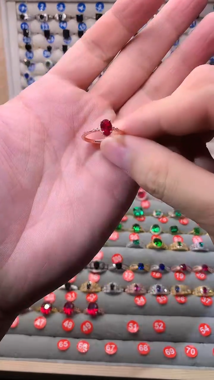 【闪购商品】红宝石戒指银S925镶嵌1111