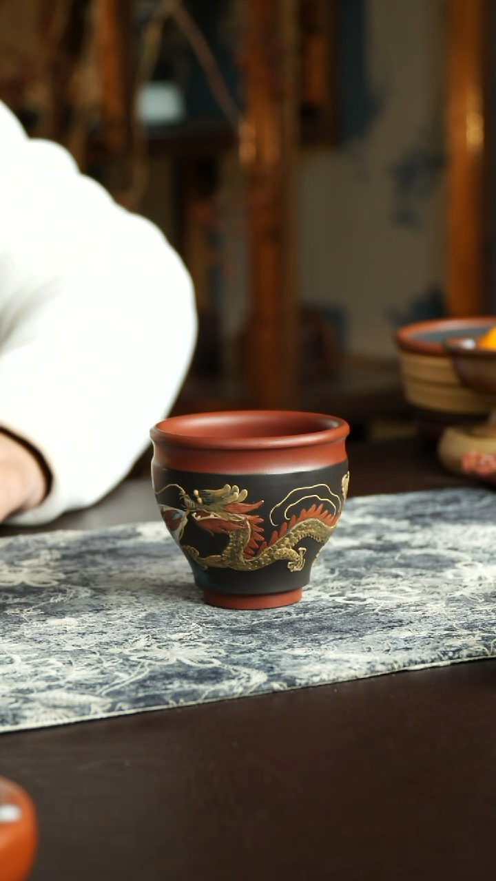 茶杯紫砂39号 特惠金龙杯 宜兴紫砂原矿作品