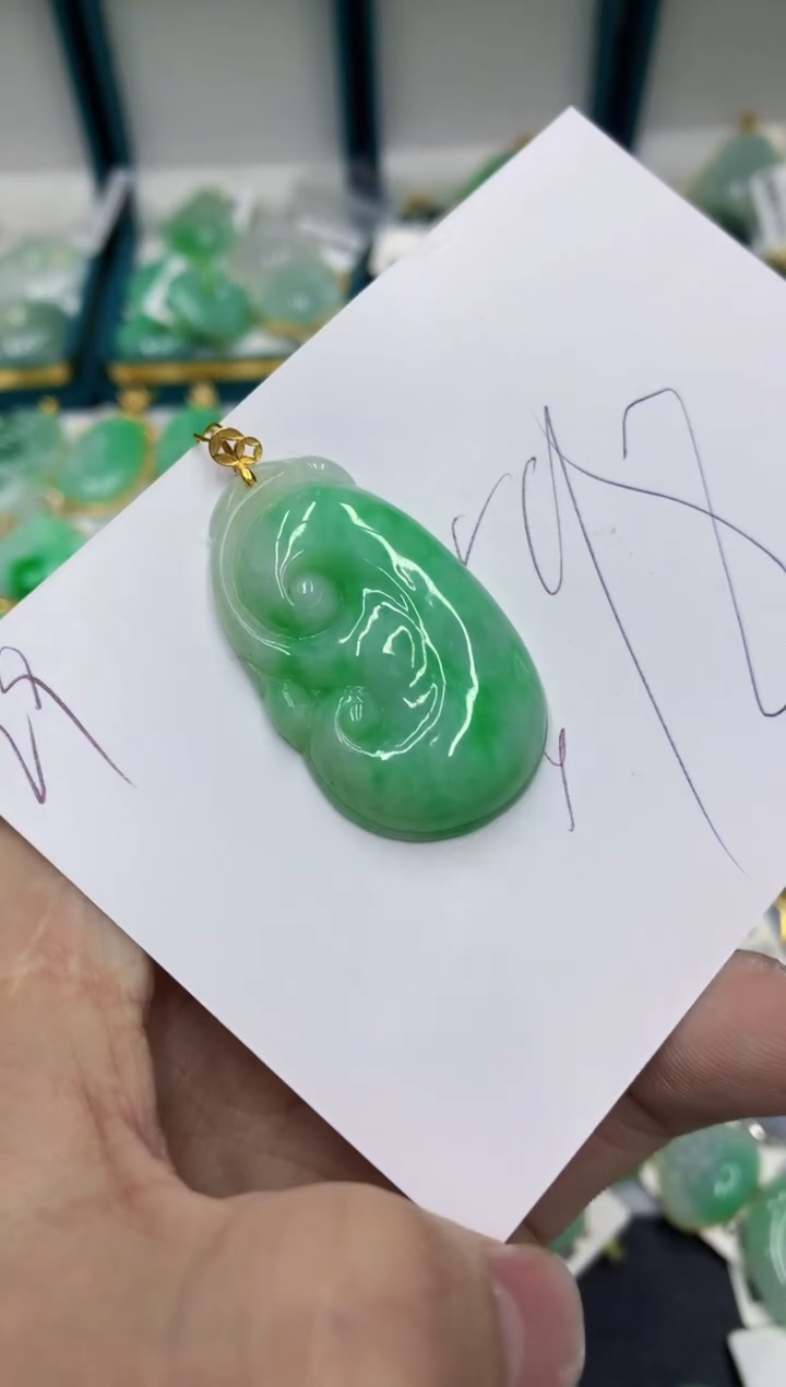 【闪购商品】翡翠颈饰18K金镶嵌号链接111111
