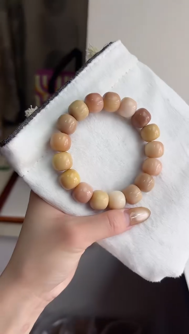 手串菩提根/象牙果沐i90紫美人干磨桶珠13*15mm手串