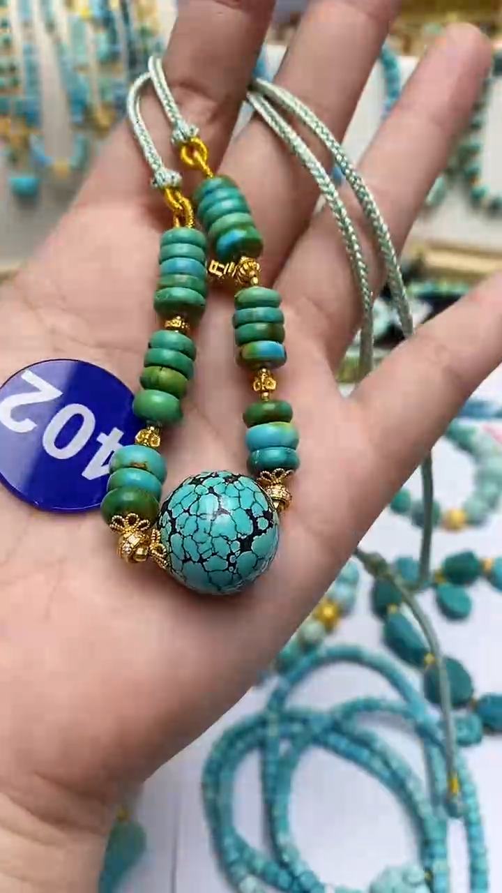 绿松石未镶嵌项链402