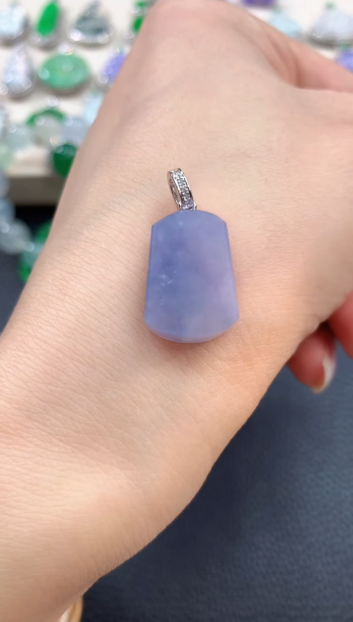 【闪购商品】翡翠吊坠(不含链)18K金镶嵌b15紫货有色差