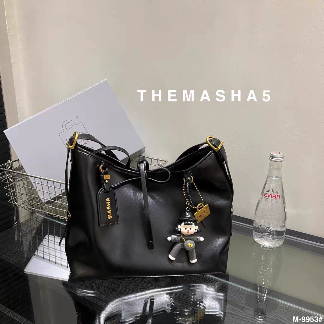 拉链托特包简约风耐磨软面单肩包气质黑色韩版百搭