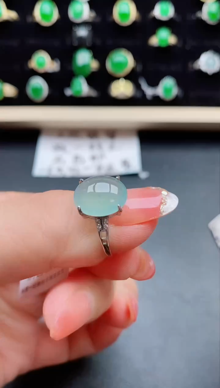 【闪购商品】翡翠戒指银S925镶嵌21212