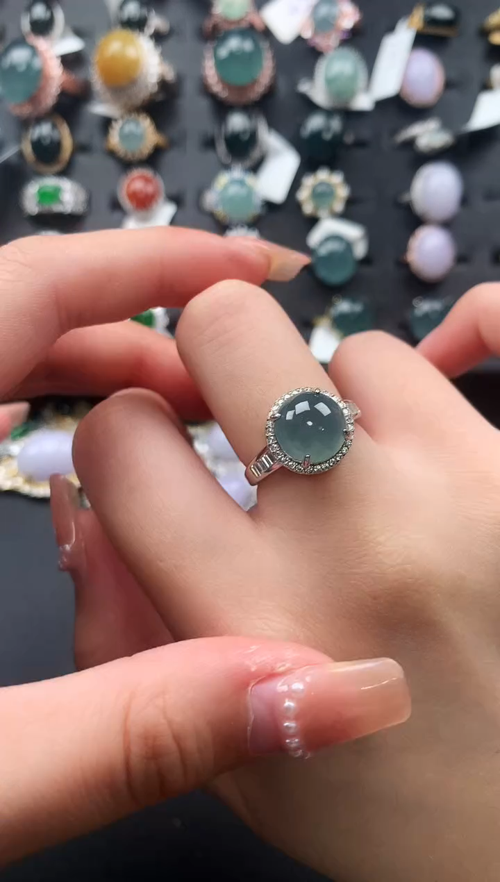 【闪购商品】翡翠戒指银S925镶嵌51241