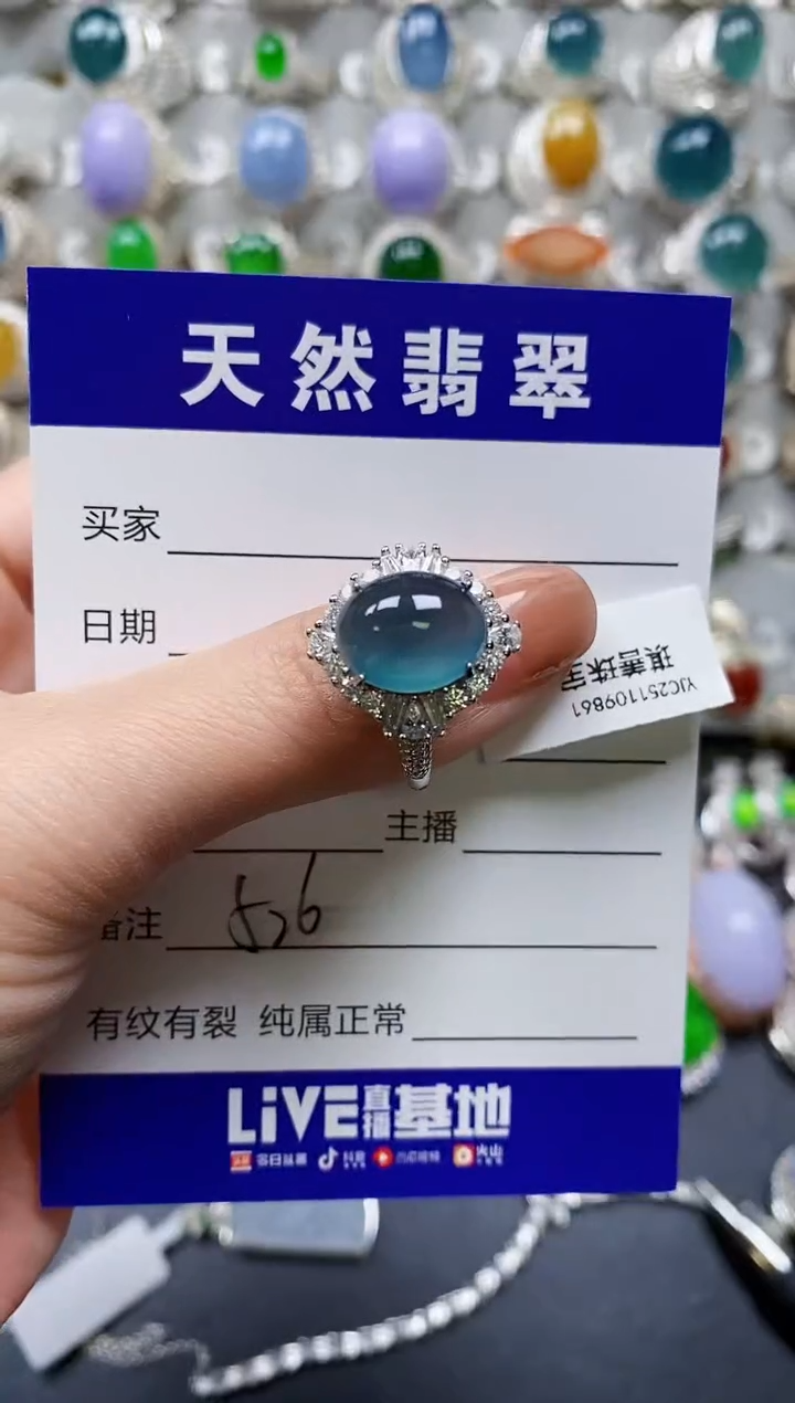 【闪购商品】翡翠戒指银S925镶嵌0526