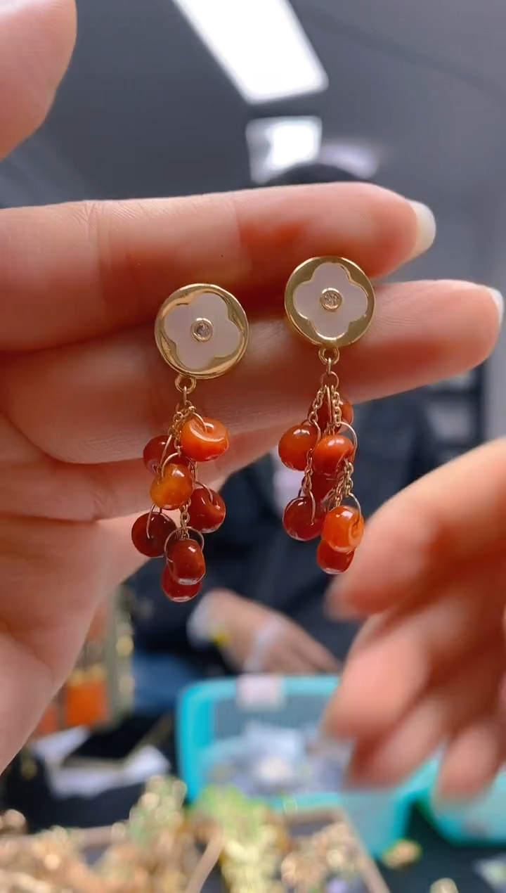 【闪购商品】翡翠耳饰合金0326翡翠耳钉