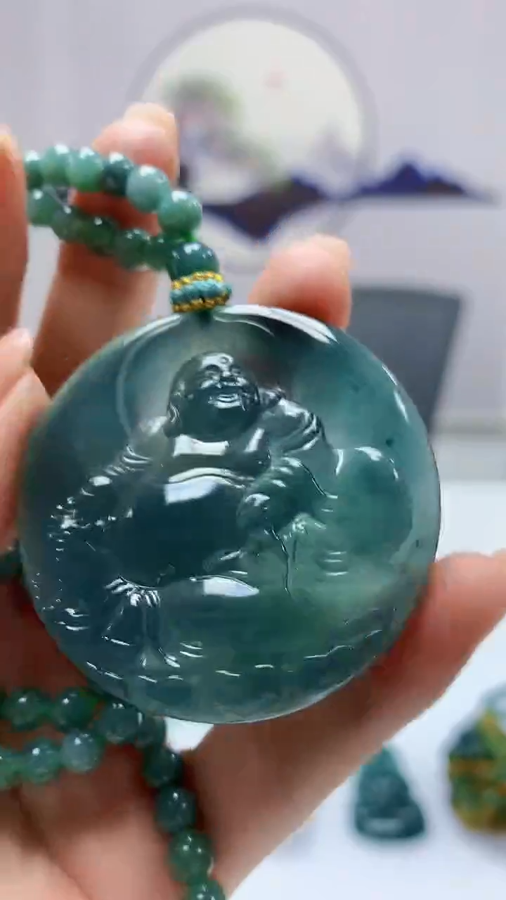 【闪购商品】定制翡翠未镶嵌5152ms-毛货162佛公赠珠链