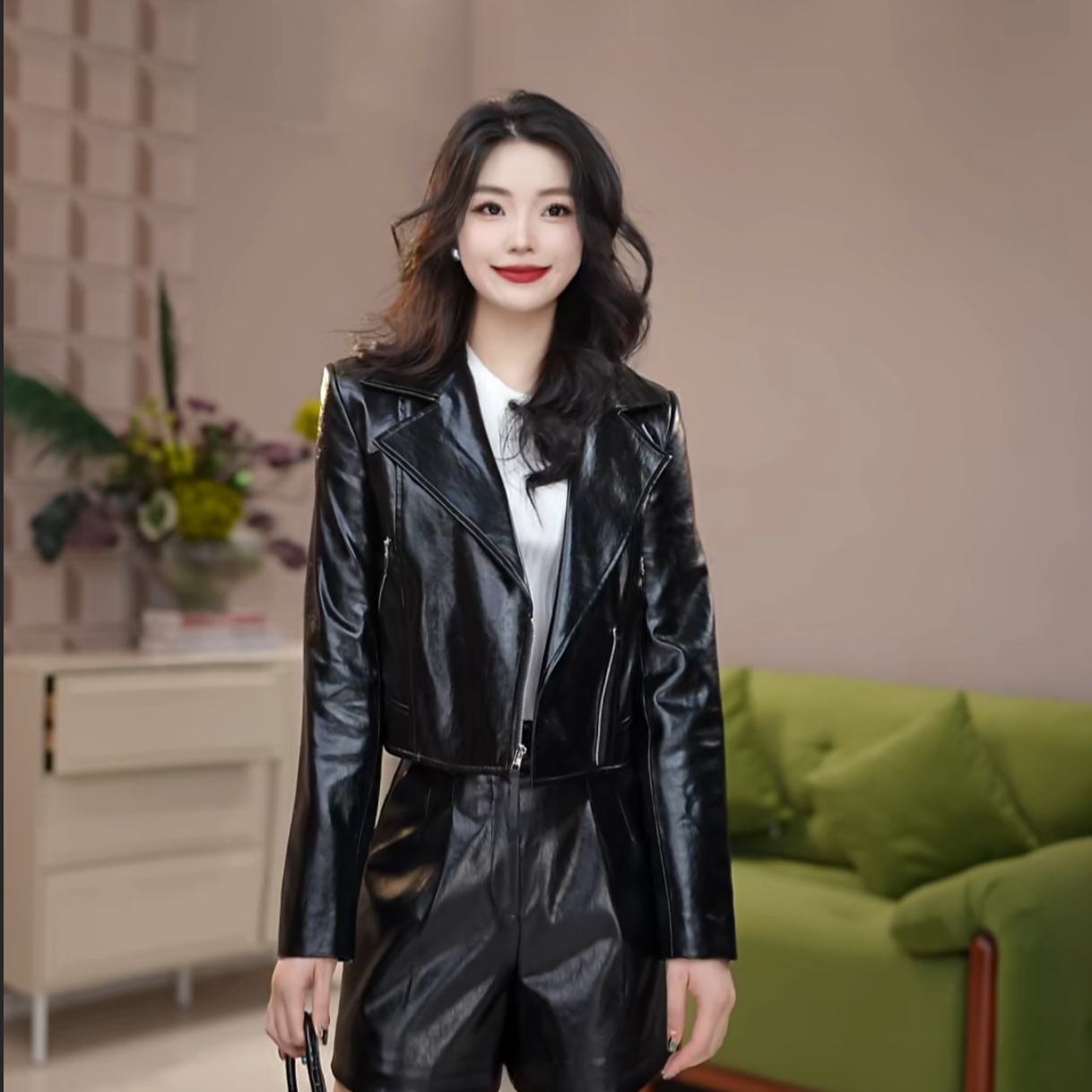 GIRDEAR/哥弟GIRDEAR/哥弟复古休闲百搭法式皮衣外套140092