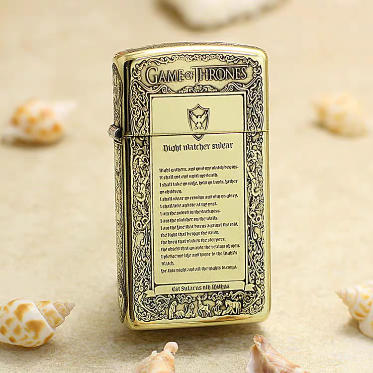 【CC】Zippo打火机W纤巧窄机冰与火之歌210-DY9902DK