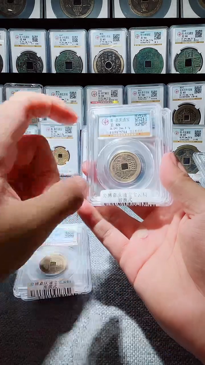 铜A028公博嘉庆通宝宝云部颁式88分一枚