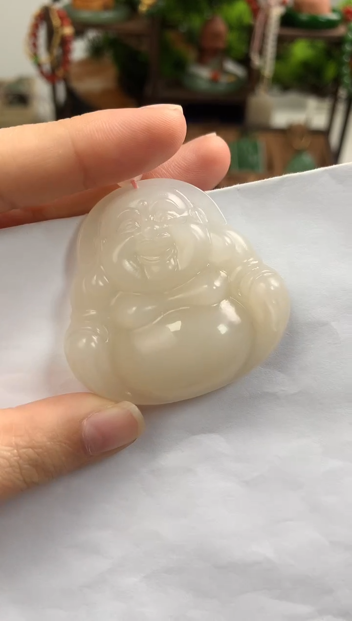 【闪购商品】和田玉颈饰18K金镶嵌吊坠