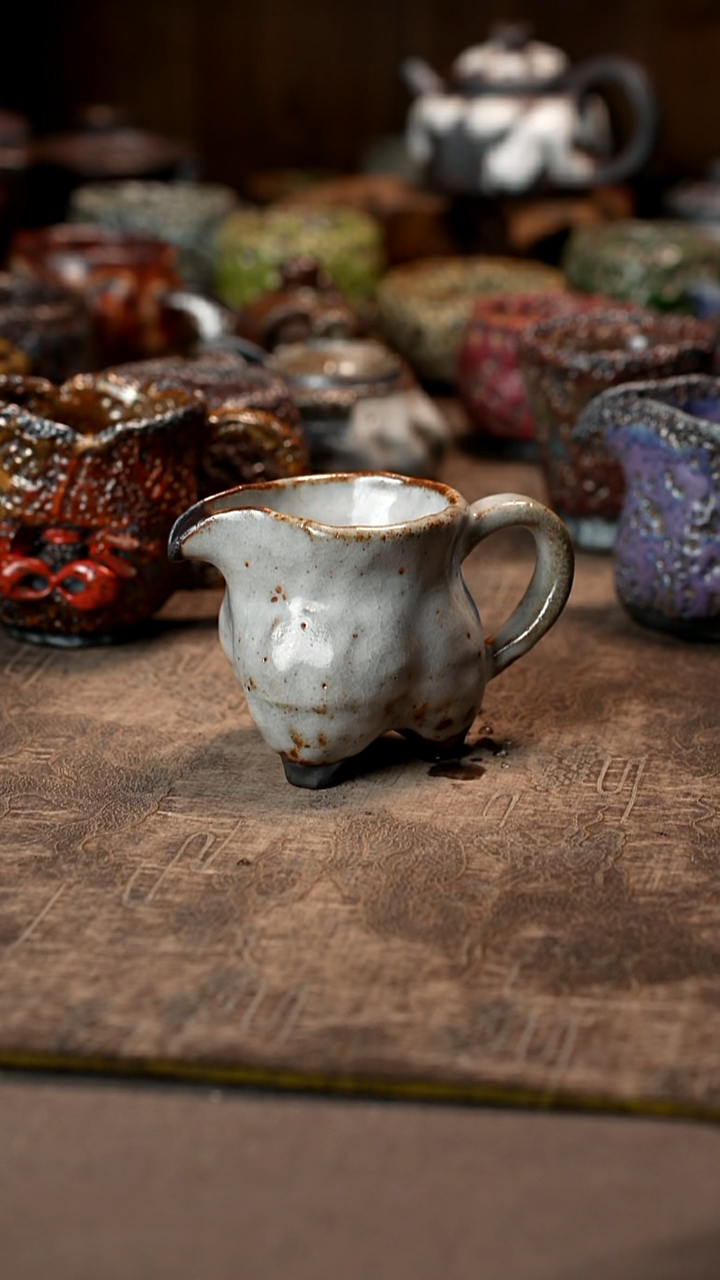 D****窗景德镇柴烧志野杯 