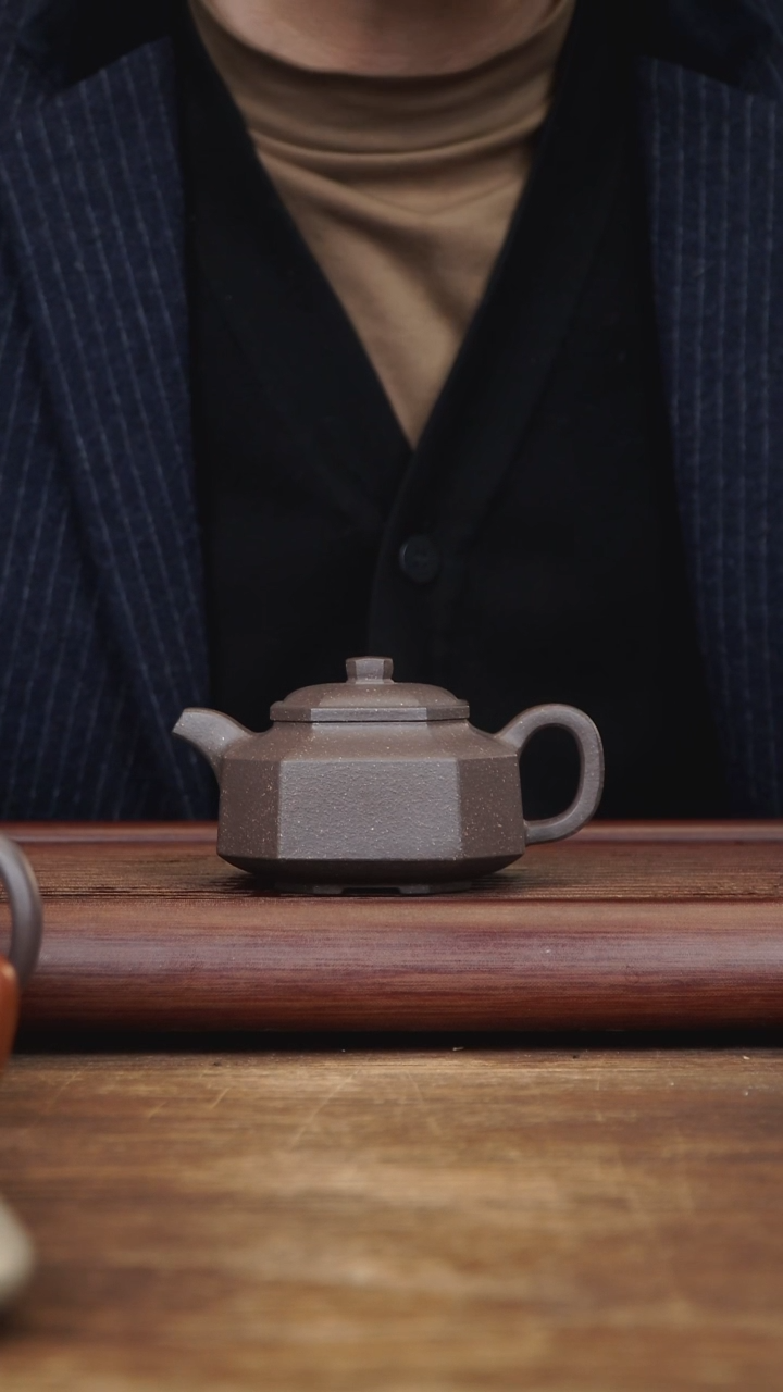 【闪购商品】紫砂茶壶200ml 矮八方  天青