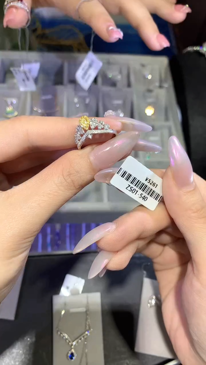 【闪购商品】钻石戒指18K金镶嵌YT081  38分钻石戒指