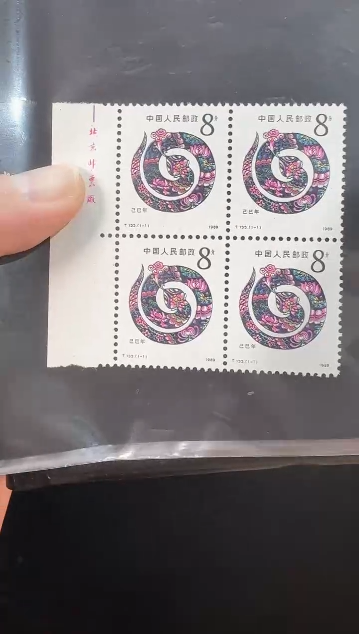 一轮生肖蛇四方联