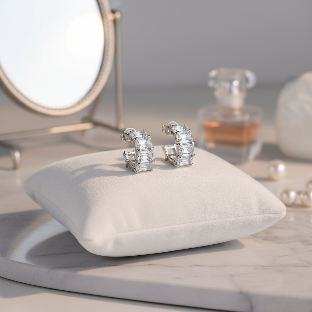 高奢定制YX-典藏-尊享高奢-白钻耳饰-豪镶注厚金耳饰y213