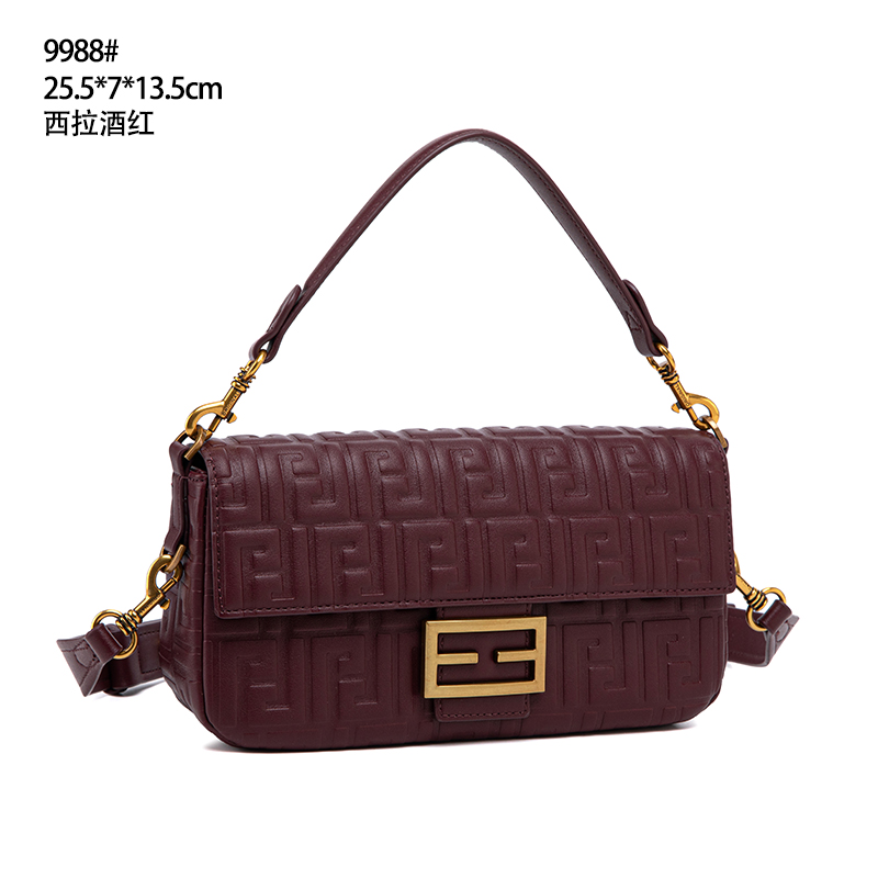 【文文甄选】QYX-9988-西拉酒红 女士包包潮流美式度假风休闲夏季