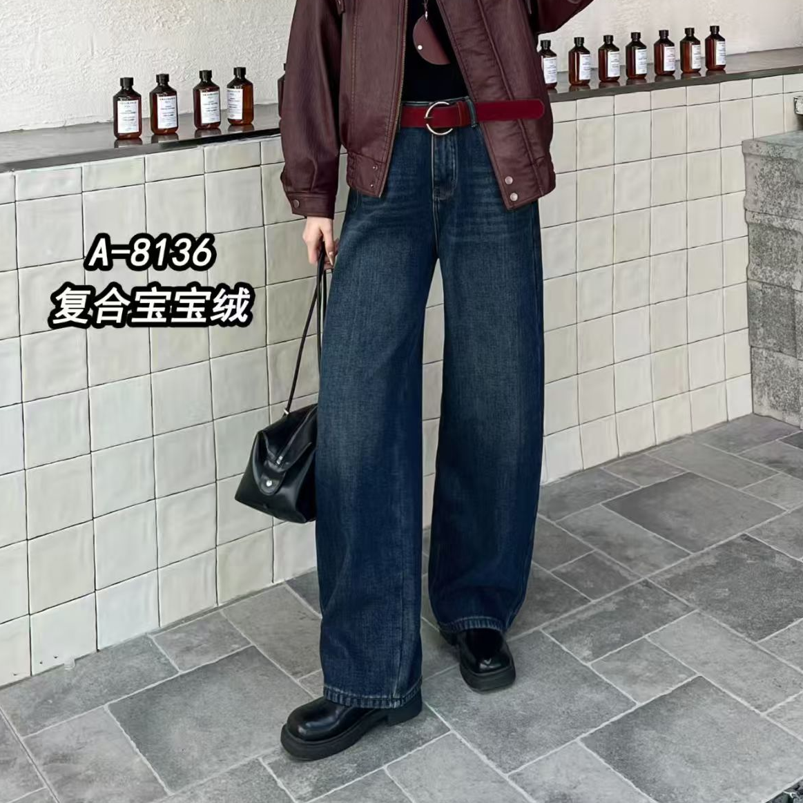 1231-03   女士秋冬百搭时尚气质显瘦牛仔裤  LD  8136