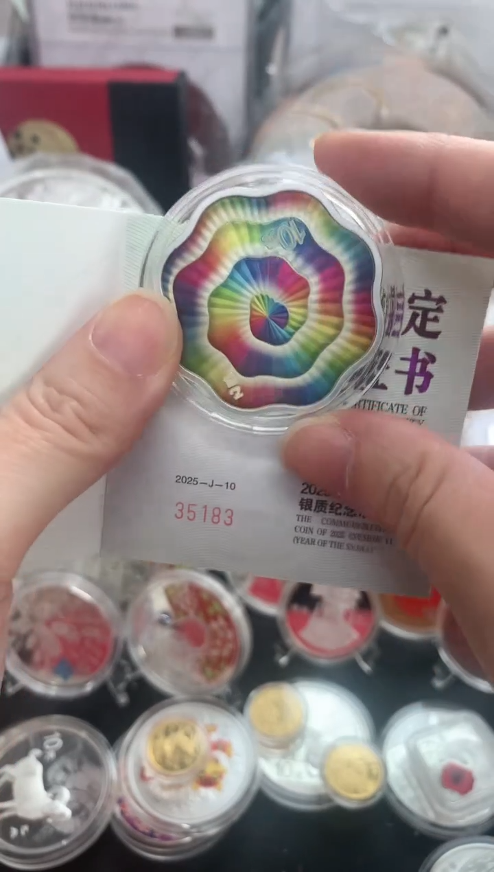 纯银大*明2025年梅花银蛇原盒证183