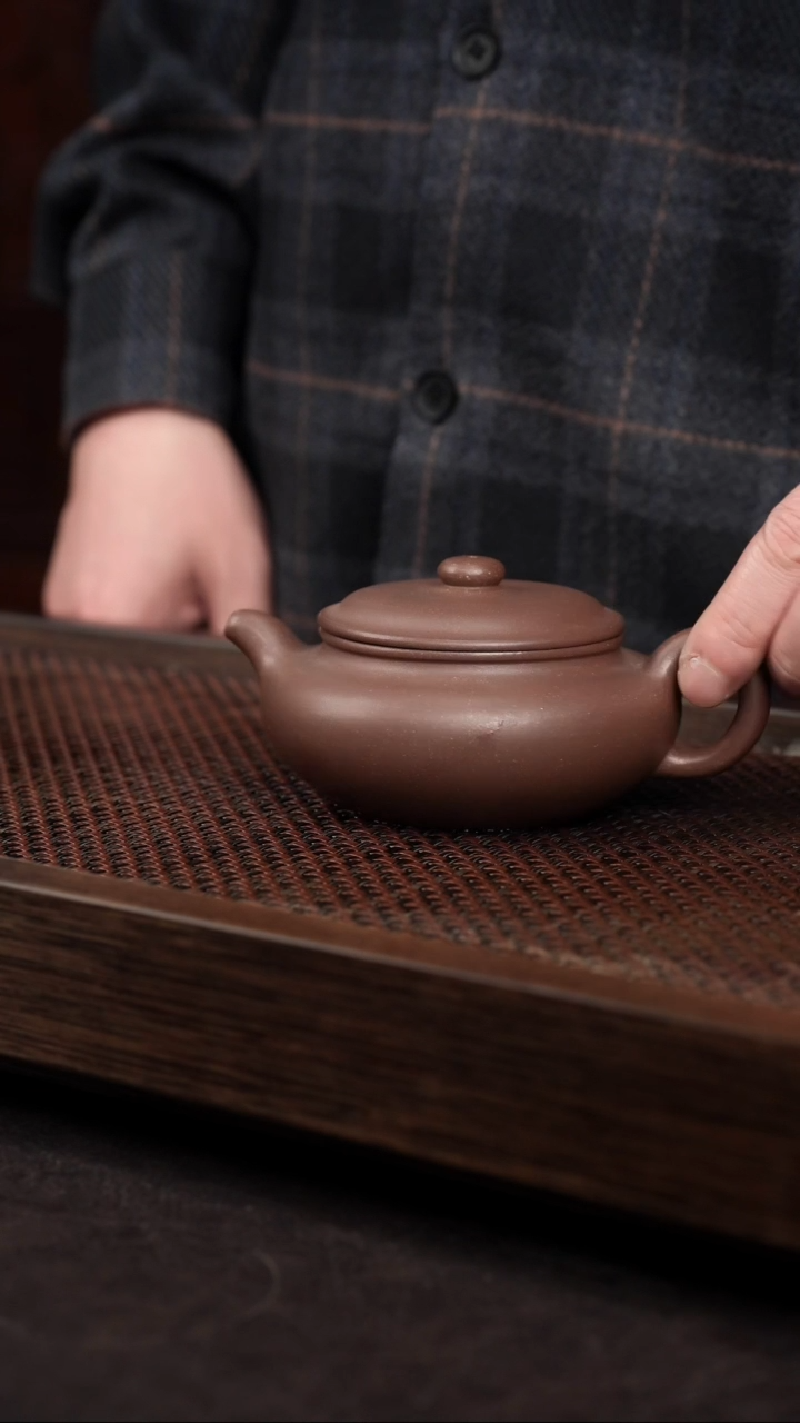 【闪购商品】紫砂茶壶老紫泥扁腹