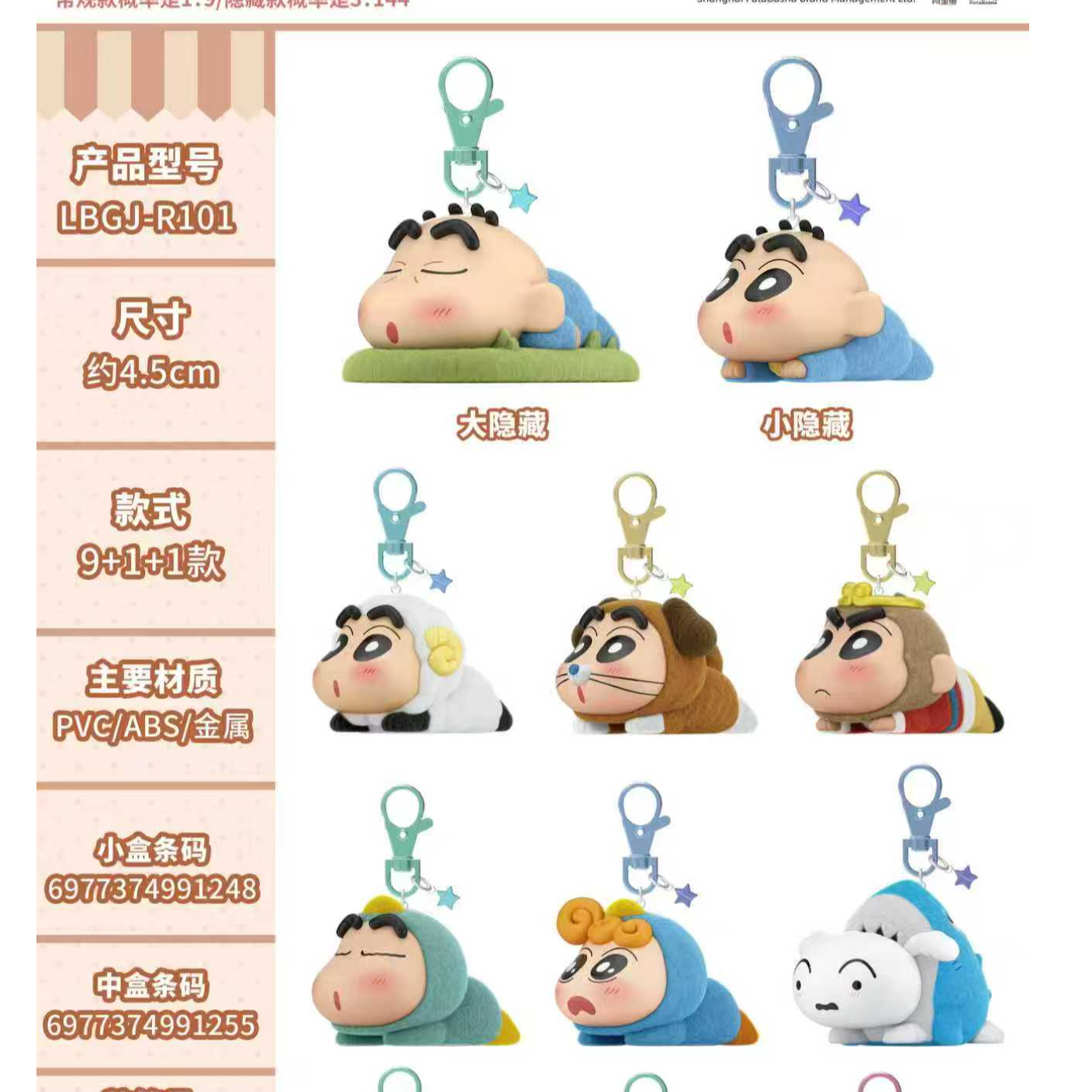 【玩法合集】亿奇文创正版植绒趴趴派对第一弹蜡笔小新盲盒