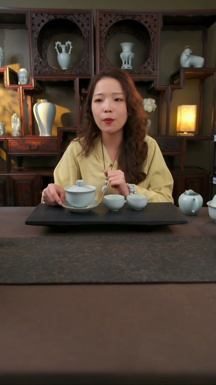 【闪购商品】杯随缘盖碗1+温文杯2组合福利