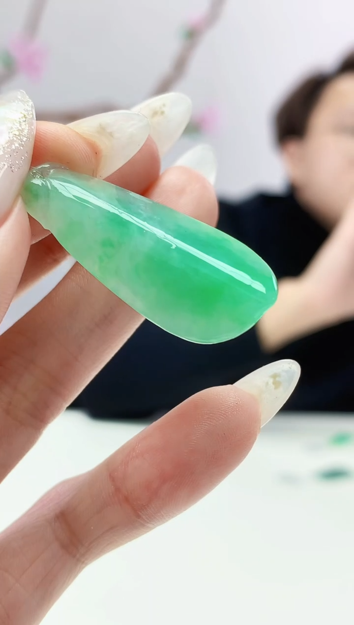 定制翡翠未镶嵌001ee-毛货福瓜75赠金扣