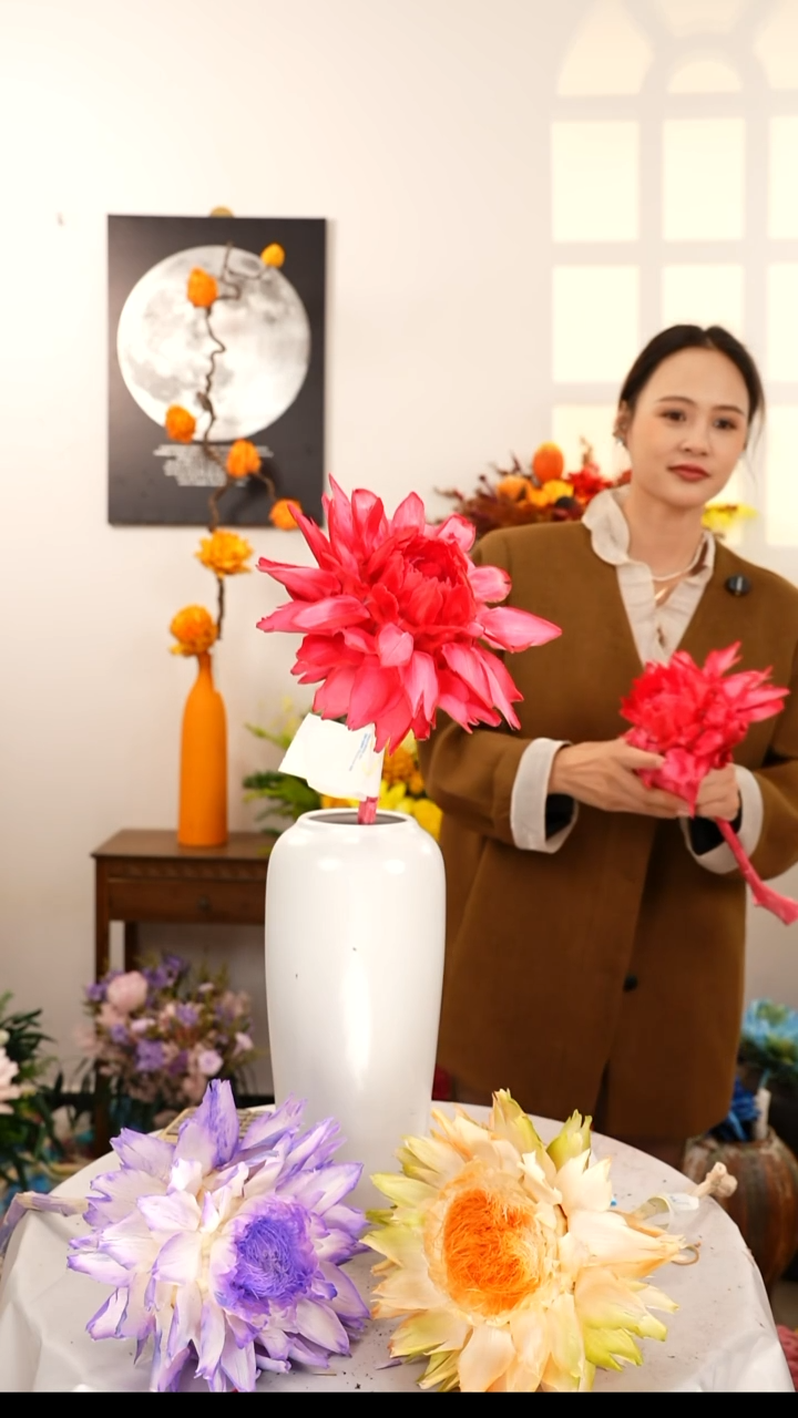 开*梅洋蓟永生花     福袋蓝色粉色