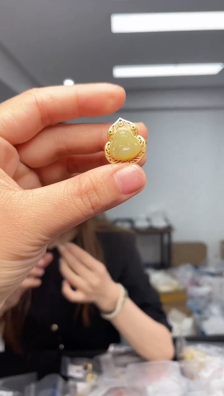 【闪购商品】和田玉·银S925镶嵌（多样性单个发货）