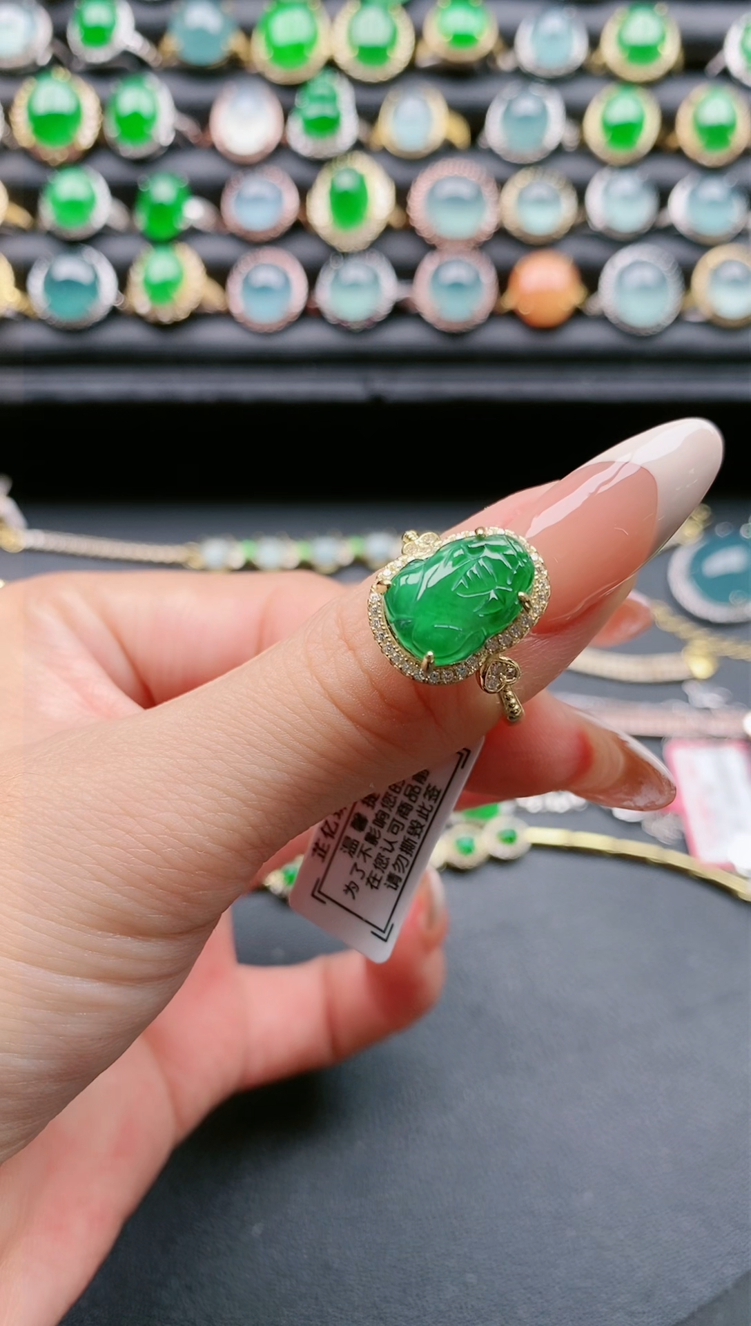 【闪购商品】翡翠戒指银S925镶嵌111111