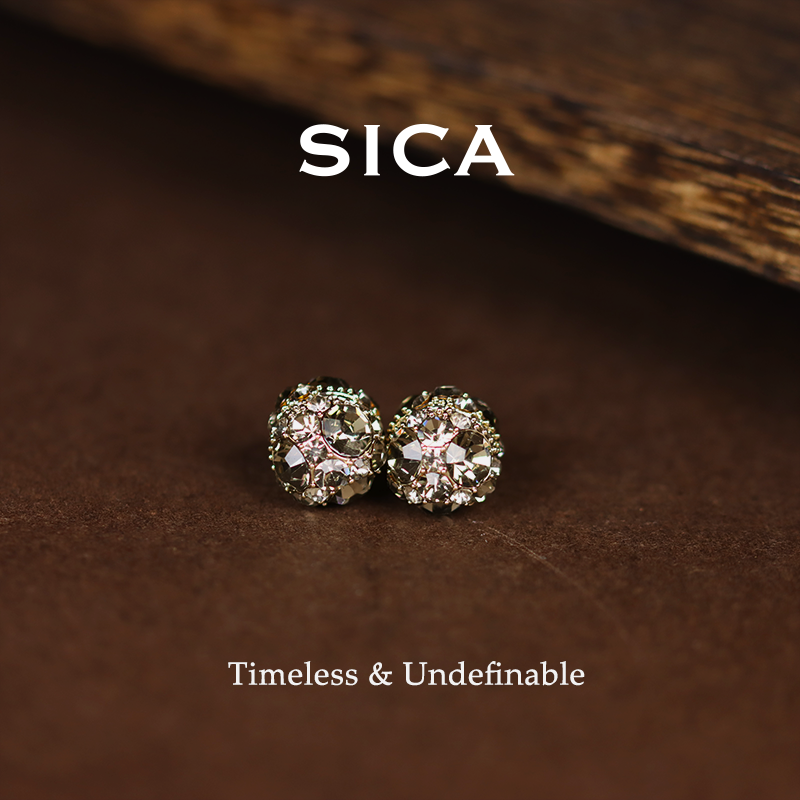 纯铜合成锆石耳饰 磁吸耳夹2025新款爆款饰品礼物EH438【暮色垂帘】