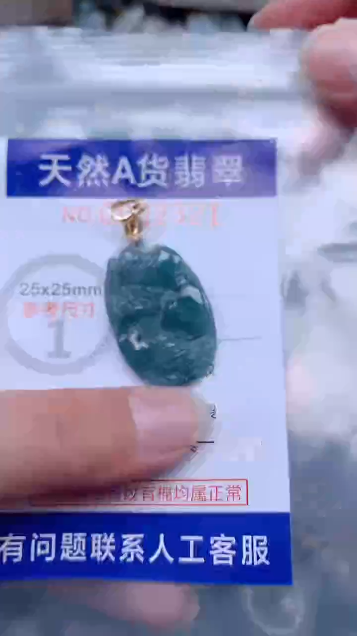 翡翠未镶嵌吊坠(不含链)1