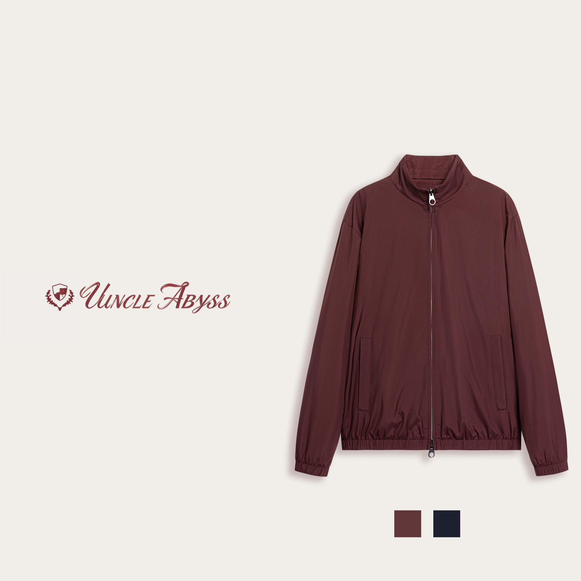 【ZK6603】2025年秋冬新款休闲双面简约翻领时尚风衣男款棉服