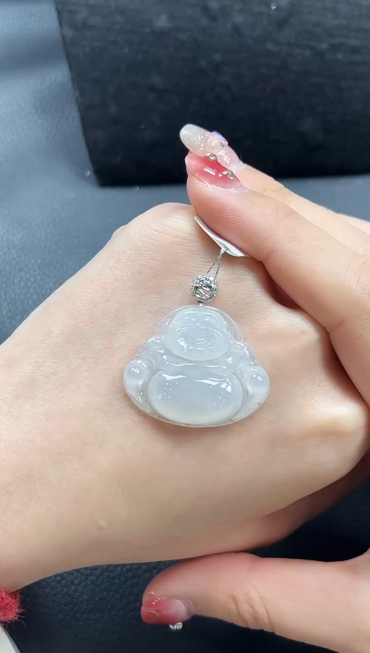 【闪购商品】翡翠颈饰18K金镶嵌佛公